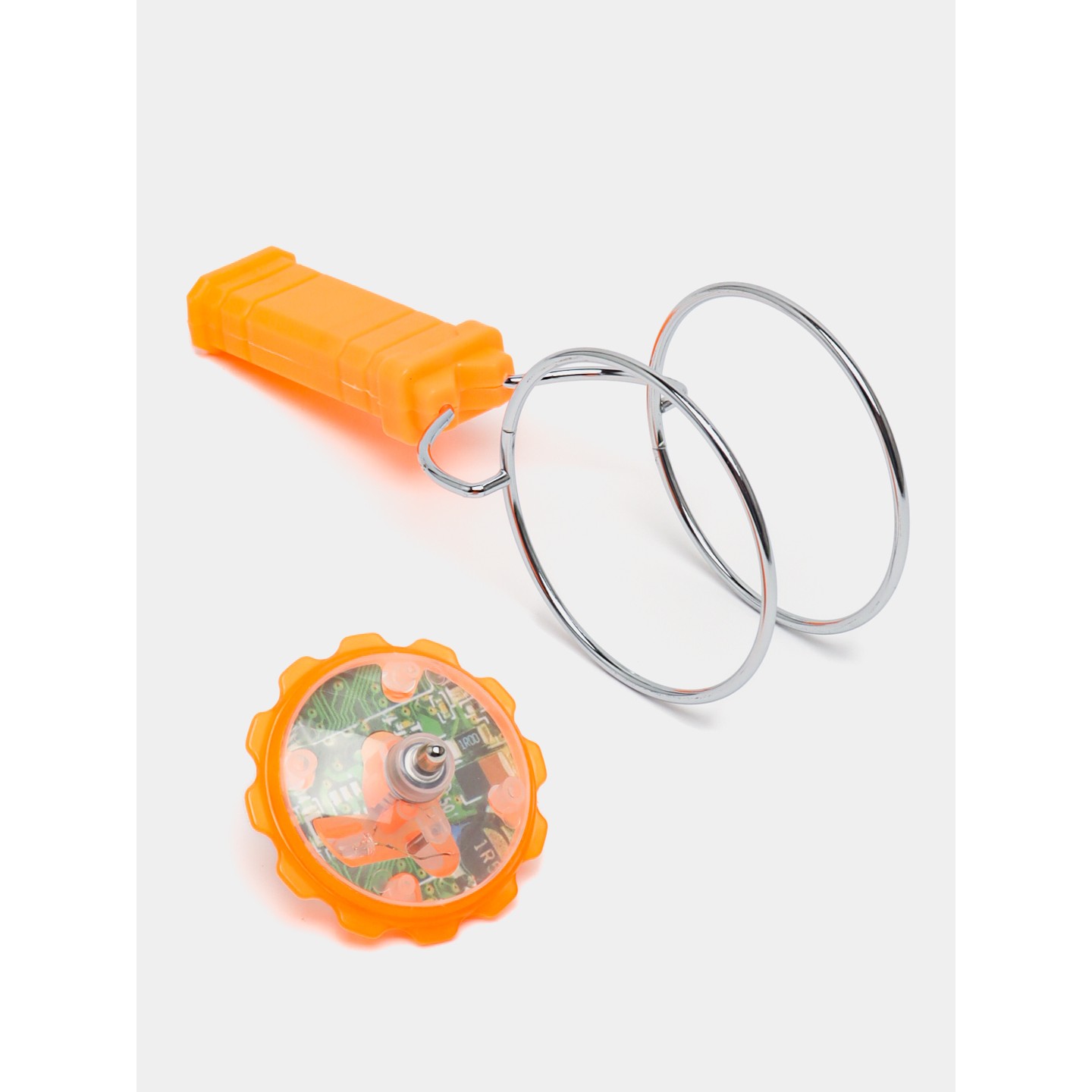 Jucarie Interactiva, Flippy, Titirez Magnetic, cu Led, 19.8 x 5 cm, Portocaliu