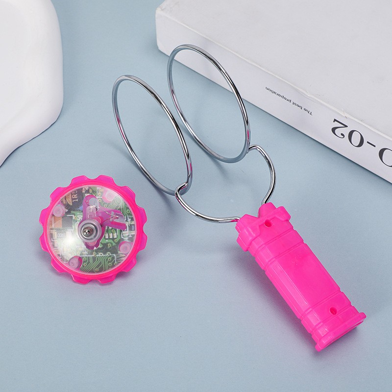 Jucarie Interactiva, Flippy, Titirez Magnetic, cu Led, 19.8 x 5 cm, Roz