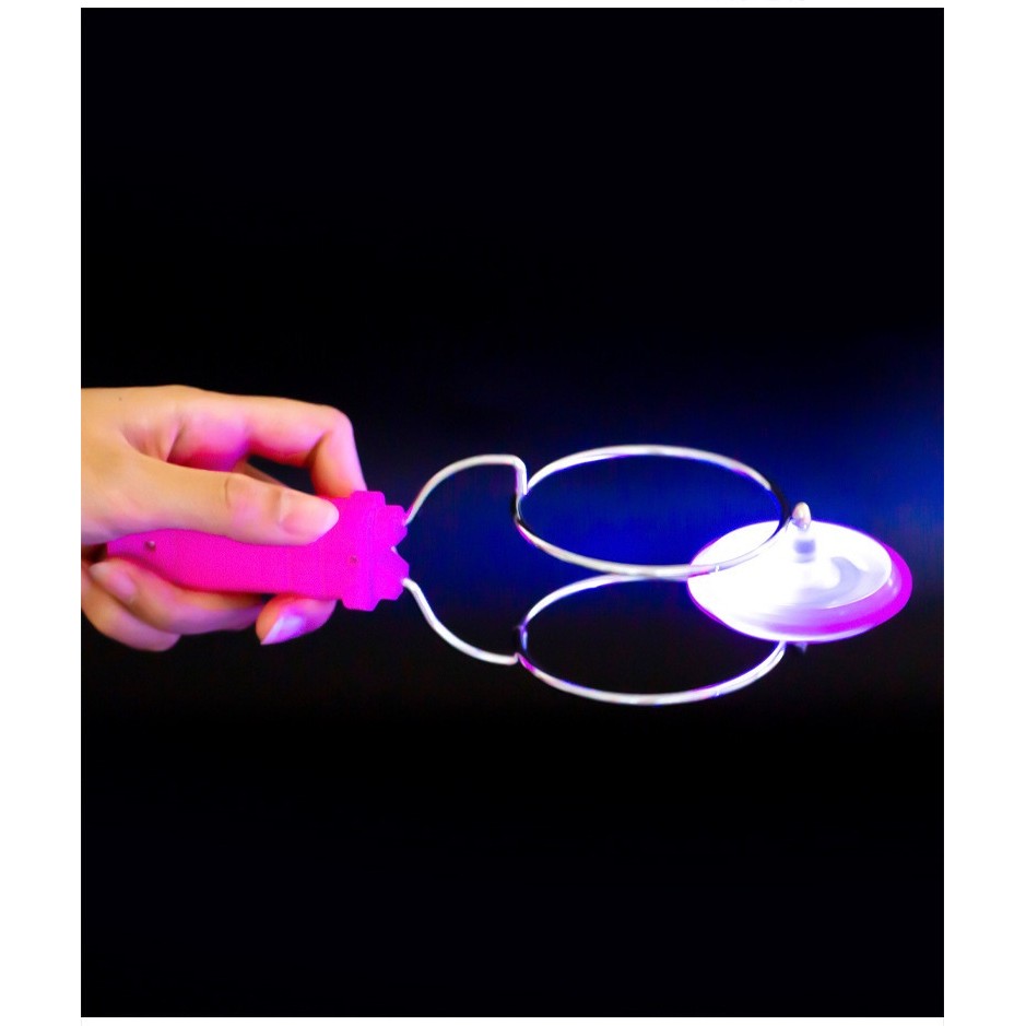 Jucarie Interactiva, Flippy, Titirez Magnetic, cu Led, 19.8 x 5 cm, Roz