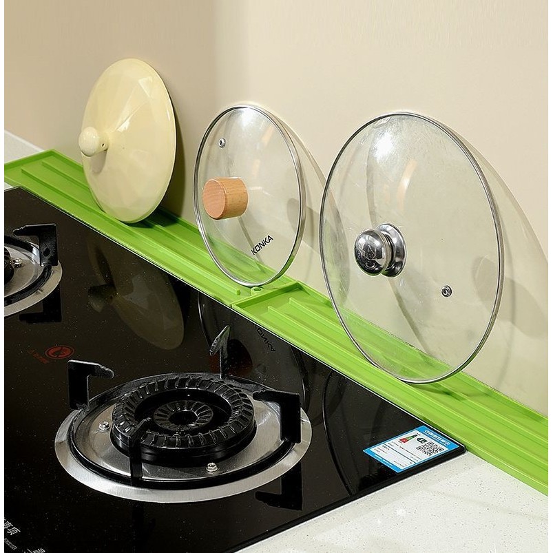 Suport Scurgere Vase, Flippy, din Silicon, Anti-alunecare, 30 x 8 x 1 cm, Verde