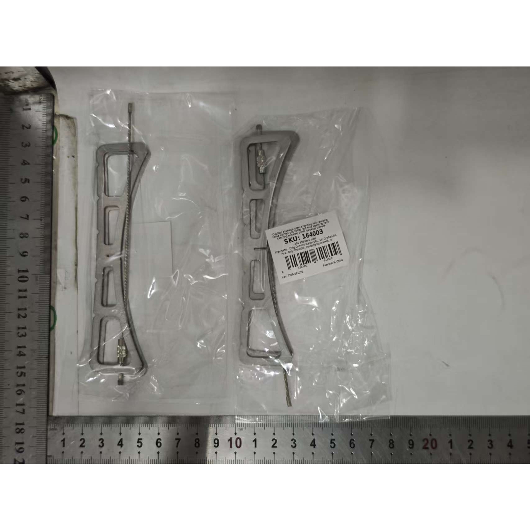 Suport pentru Gatit la Abur, Flippy, din Otel Inoxidabil, 12 x 3 cm, Argintiu