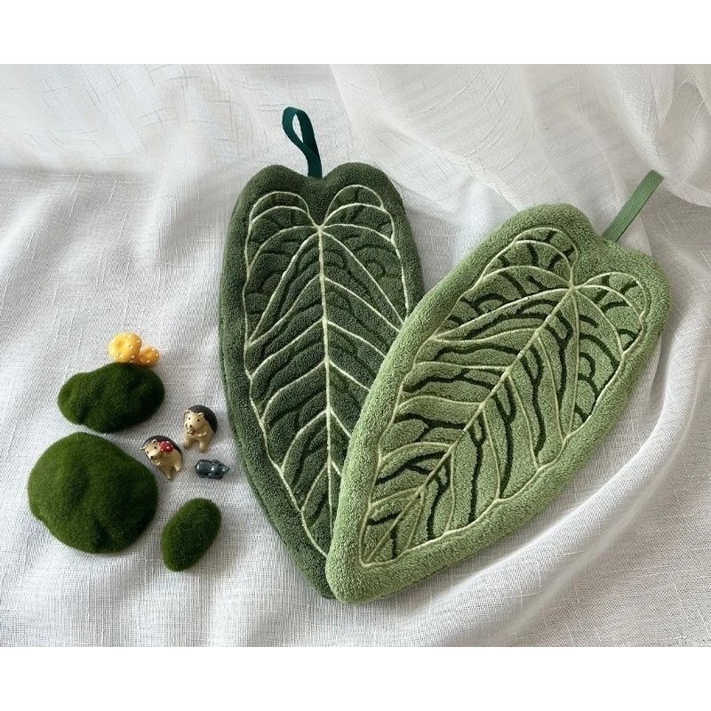 Prosop de Bucatarie, Flippy, Model Frunza, 32.5 x 15.5 cm, Verde