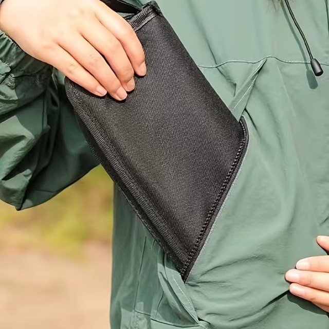 Scaun Pliabil, Flippy, pentru Adulti, Portabil, pentru Camping, Pescuit, din Panza Oxford si Cadru Metalic, 24 x 24 x 28 cm, Negru