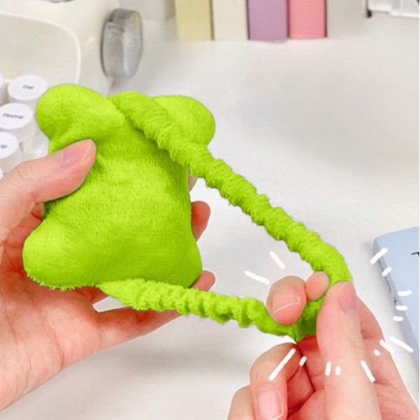 Suport de Mana, Flippy, Pernuta pentru Incheietura cu Banda Elastica, pentru Mouse, Moale, 7.5 x 7 cm, Verde