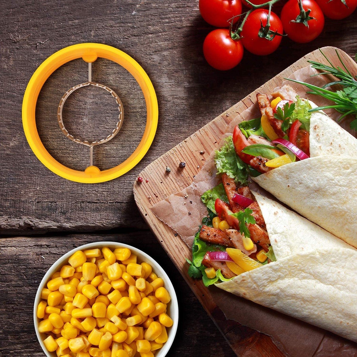 Ustensila pentru Curatare Porumb, Flippy, Diametru 3.6 cm, din Plastic si Otel Inoxidabil, Galben