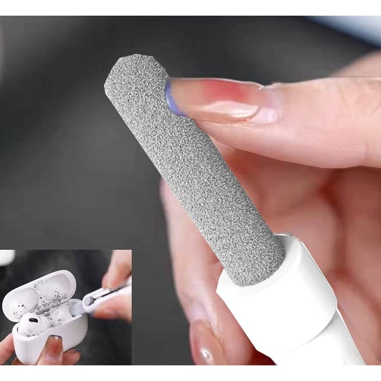 Kit de Curatare Casti 3in1, Flippy, Multifunctional, din ABS, 10.6 x 1.3 x 1.3 cm, Alb