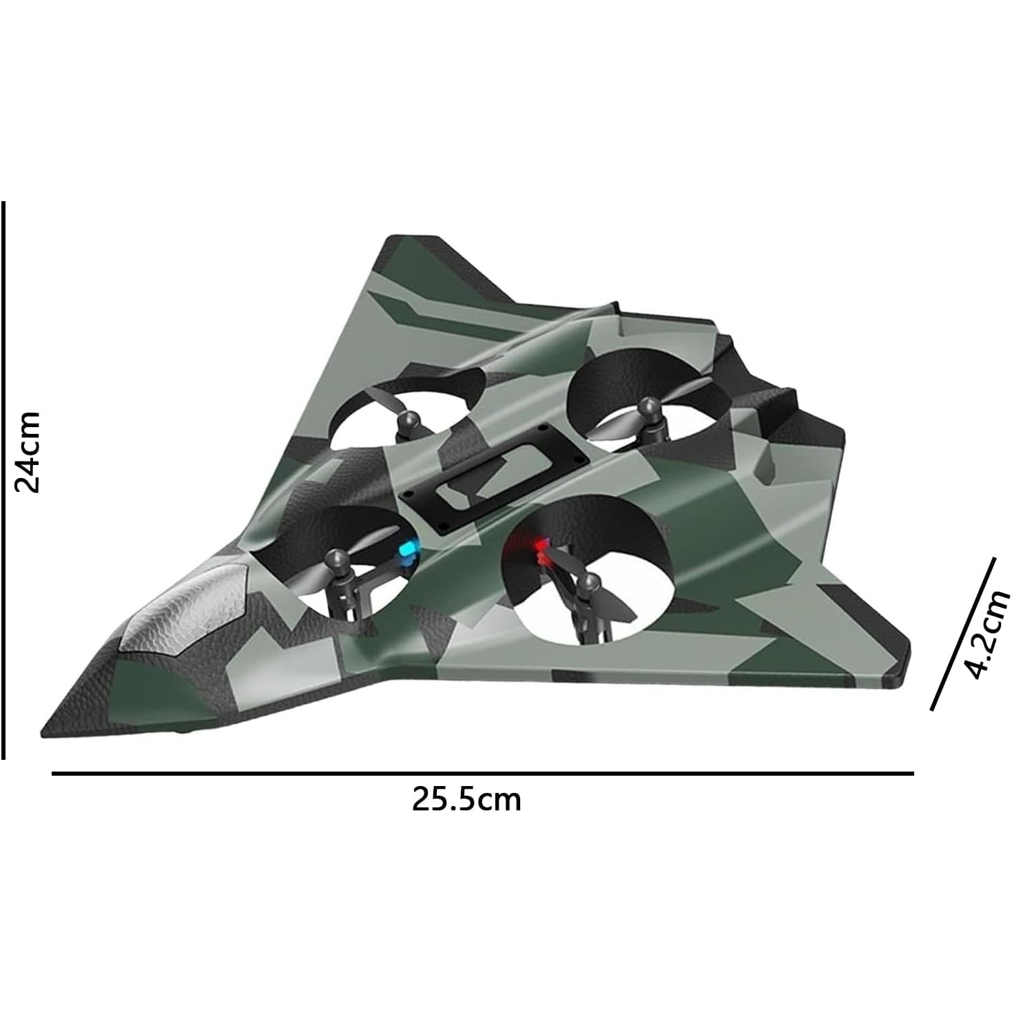 Jucarie Interactiva, Flippy, Aeronava de Lupta, din EVA, cu Telecomanda, Incarcare USB, +14 Ani, 24 x 25.5 x 4.2 cm, Model Army, Verde
