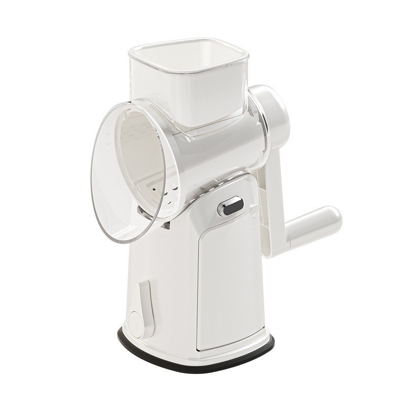 Razatoare Manuala, Flippy, Rotativa cu Manivela, 10 Lame Interschimbabile, Anti-Stropire, 27 x 13 x 13 cm, Alb