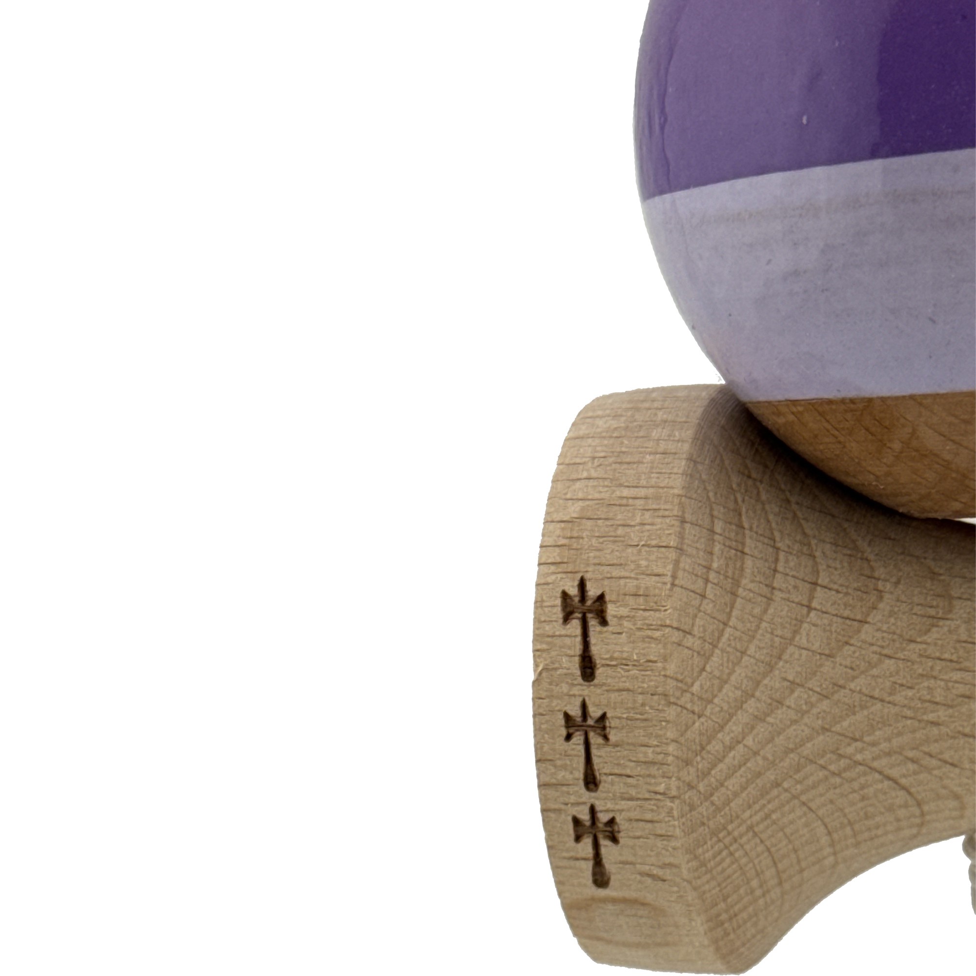 Kendama X Originala, Profesionala, Flippy, Big Cups V2, Super Sticky Legendary Cupe Mari, Rulment Metalic cu Ata 55 cm, Purpuriu/Mov/Lila