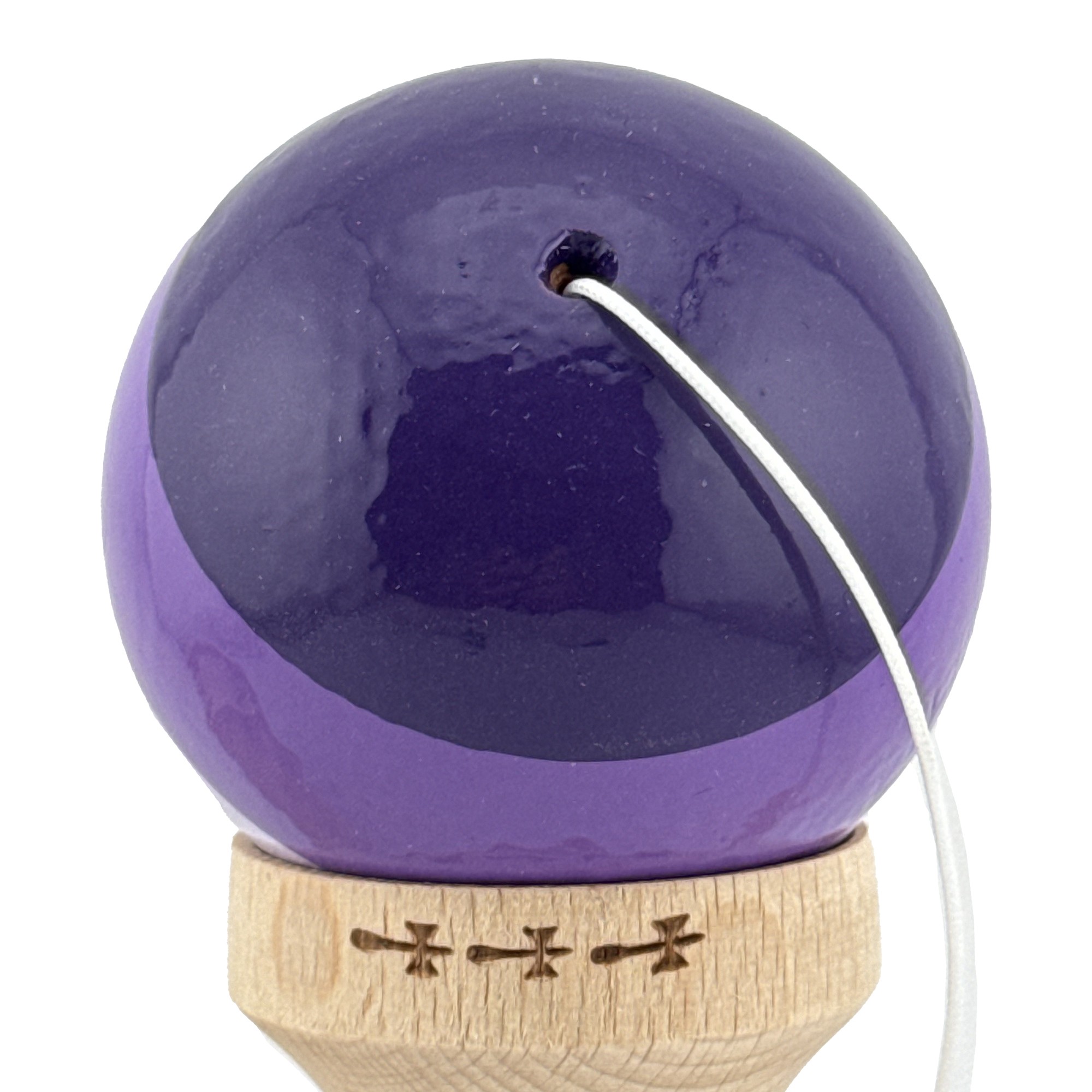 Kendama X Originala, Profesionala, Flippy, Big Cups V2, Super Sticky Legendary Cupe Mari, Rulment Metalic cu Ata 55 cm, Purpuriu/Mov/Lila