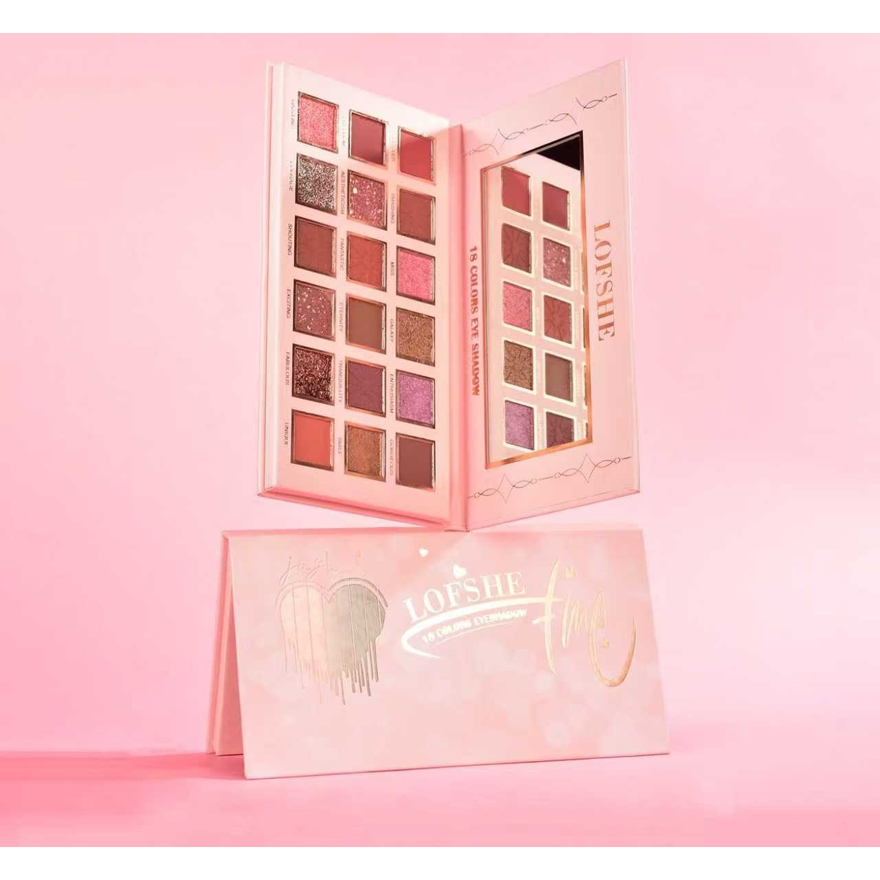 Paleta de Machiaj, Lofshe, 18 Farduri de Pleoape, Mate si Sidefate, Multicolor