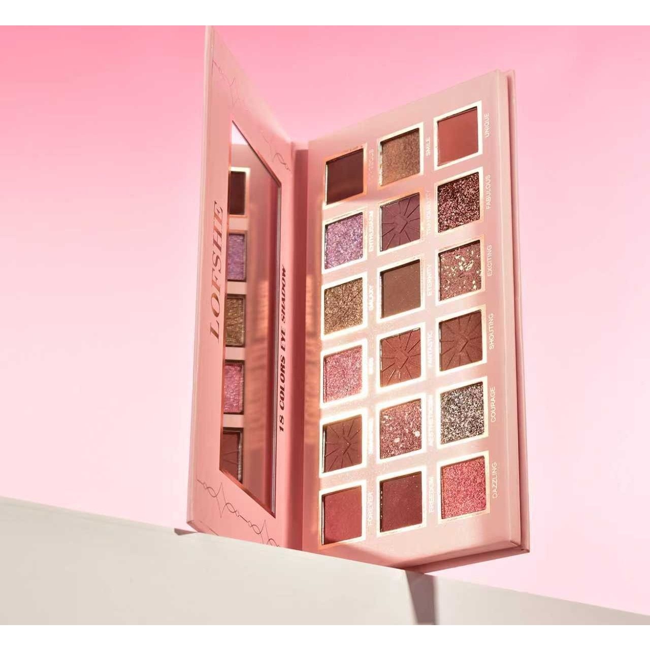 Paleta de Machiaj, Lofshe, 18 Farduri de Pleoape, Mate si Sidefate, Multicolor