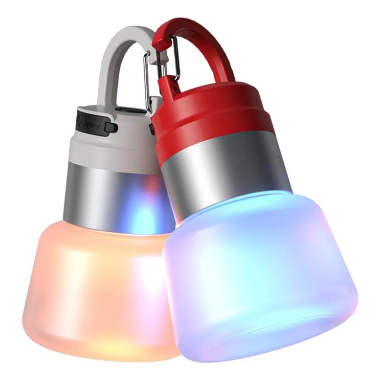 Lampa Portabila, Flippy, de Voiaj/Camping, Incarcare USB, IPX5, LED RGB, din ABS, 300 mAh, 10 x 5.5 x 5.5 cm, Verde