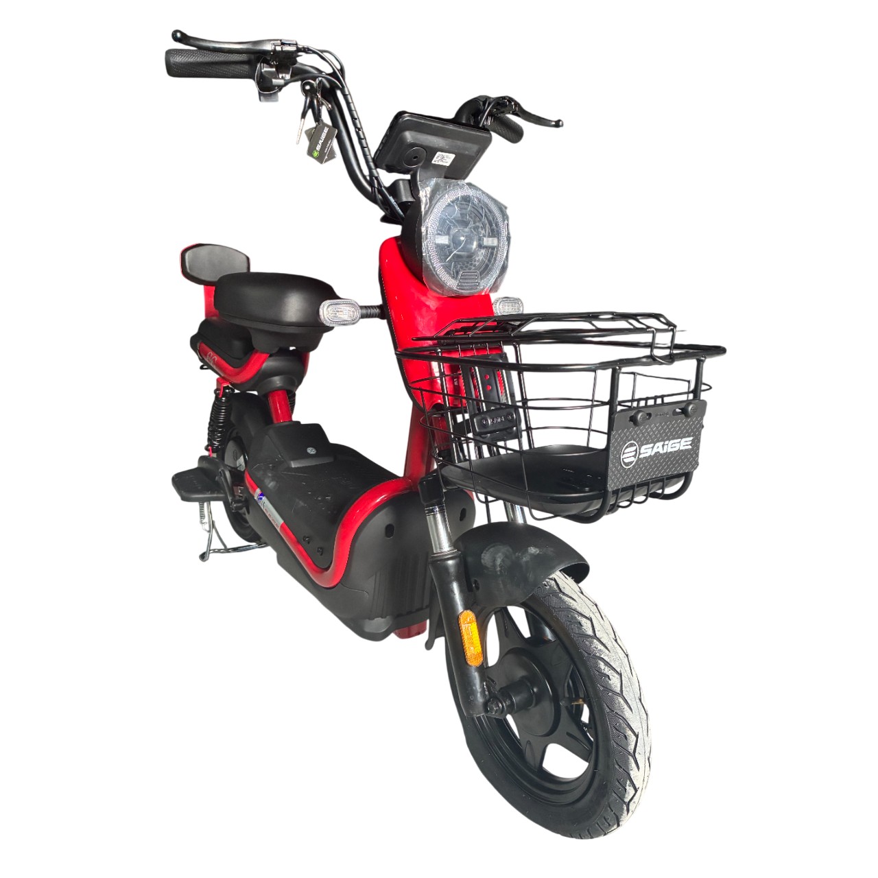 Scuter Electric KUGE, Saige, Fara Permis, Motor 500W, Baterie 48V20Ah, Autonomie 60km, 153x40x85 cm, Viteza Maxima 25km/h, Rosu