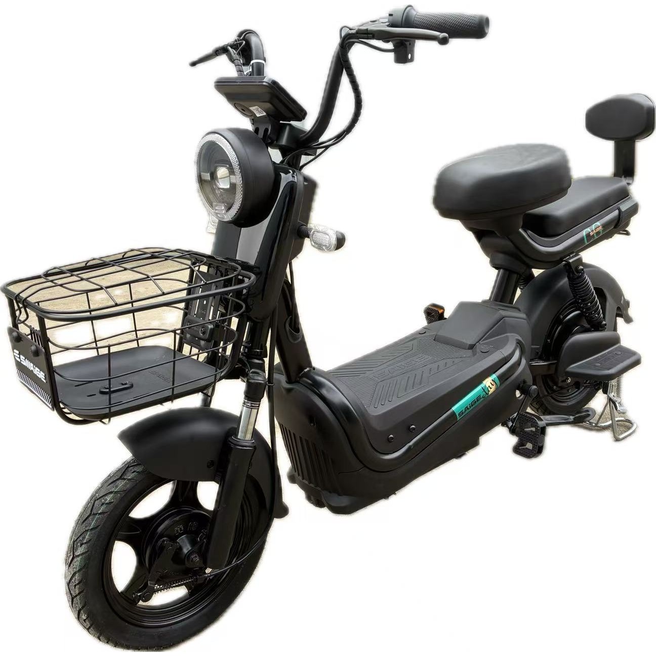 Scuter Electric KG, Saige, Fara Permis, Motor 500W, Baterie 48V20Ah, Autonomie 60km, 153x40x85 cm, Viteza Maxima 25km/h, Negru