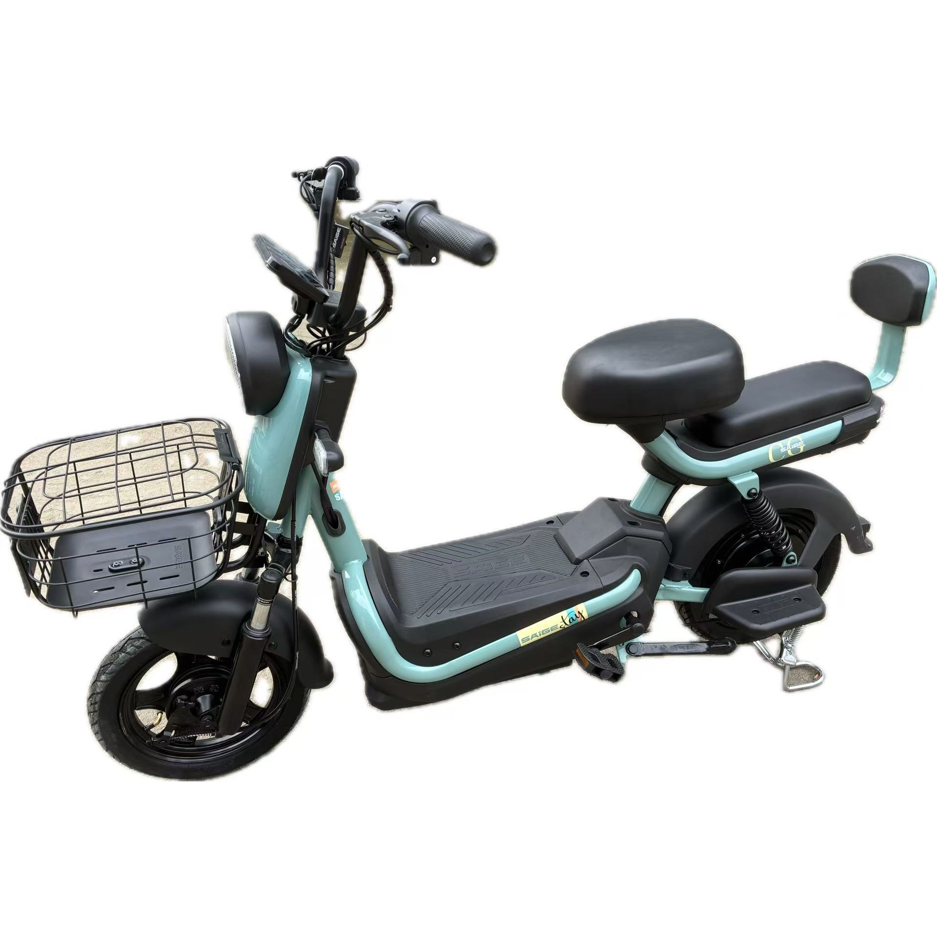 Scuter Electric KG, Saige, Fara Permis, Motor 500W, Baterie 48V20Ah, Autonomie 60km, 153x40x85 cm, Viteza Maxima 25km/h, Verde