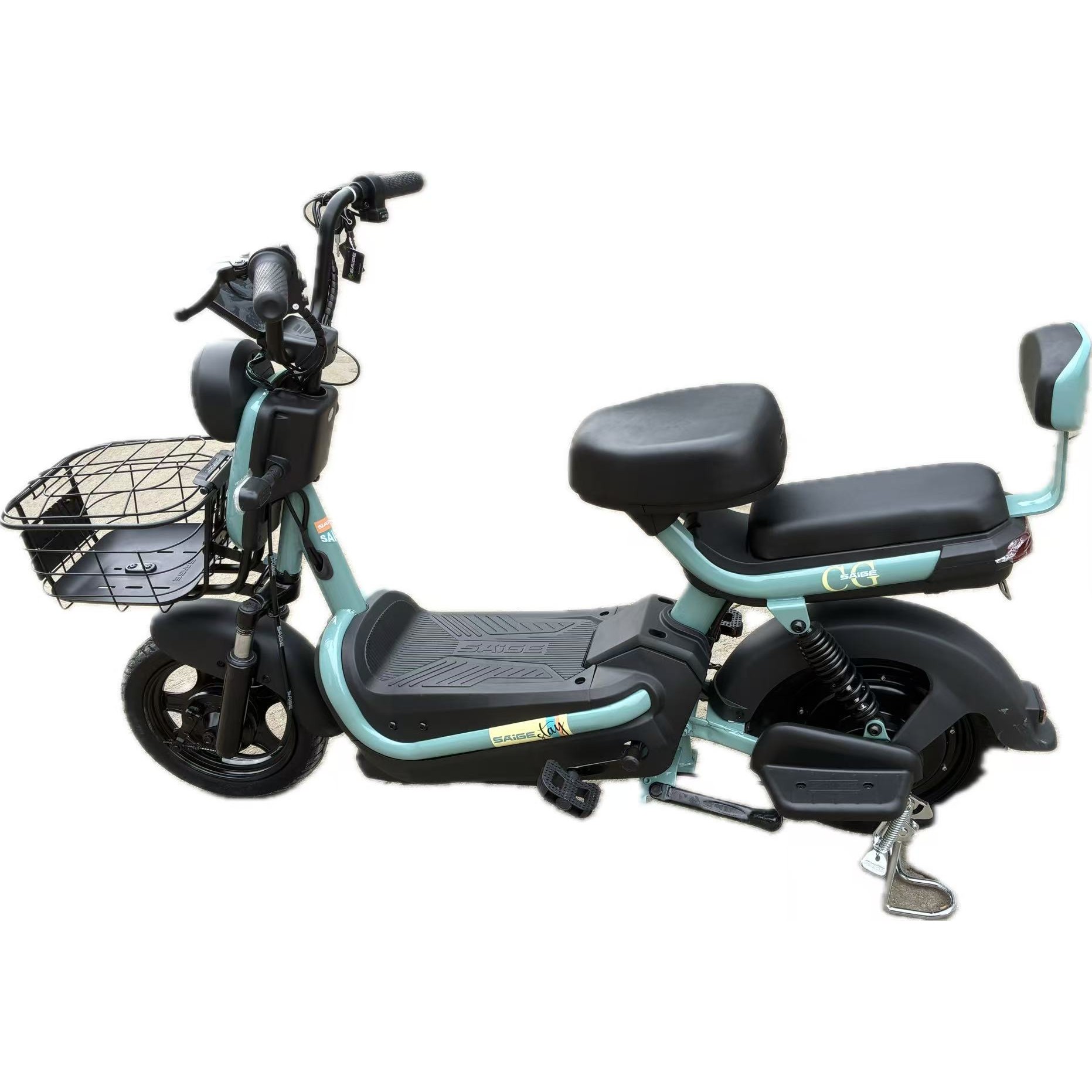 Scuter Electric KG, Saige, Fara Permis, Motor 500W, Baterie 48V20Ah, Autonomie 60km, 153x40x85 cm, Viteza Maxima 25km/h, Verde