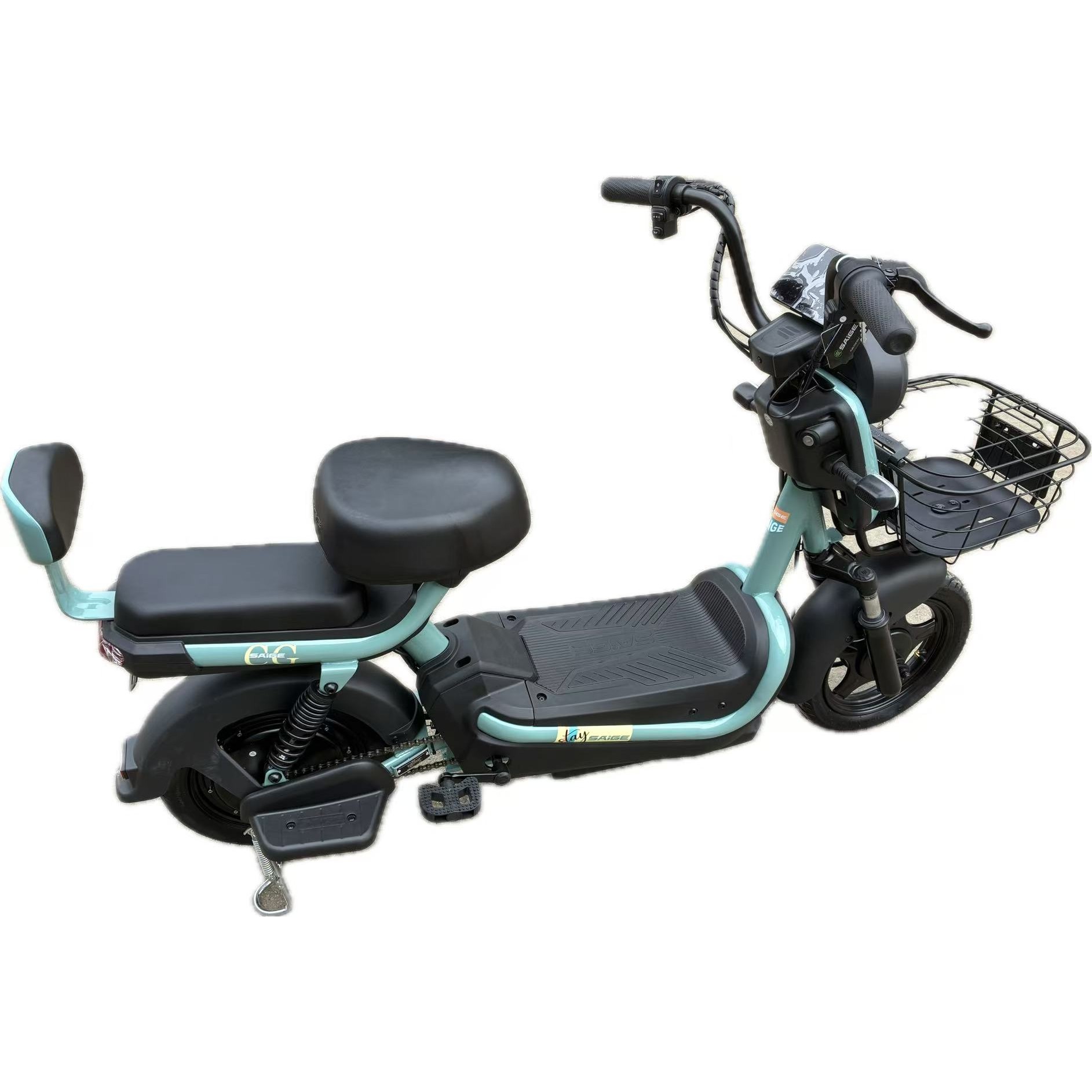 Scuter Electric KG, Saige, Fara Permis, Motor 500W, Baterie 48V20Ah, Autonomie 60km, 153x40x85 cm, Viteza Maxima 25km/h, Verde
