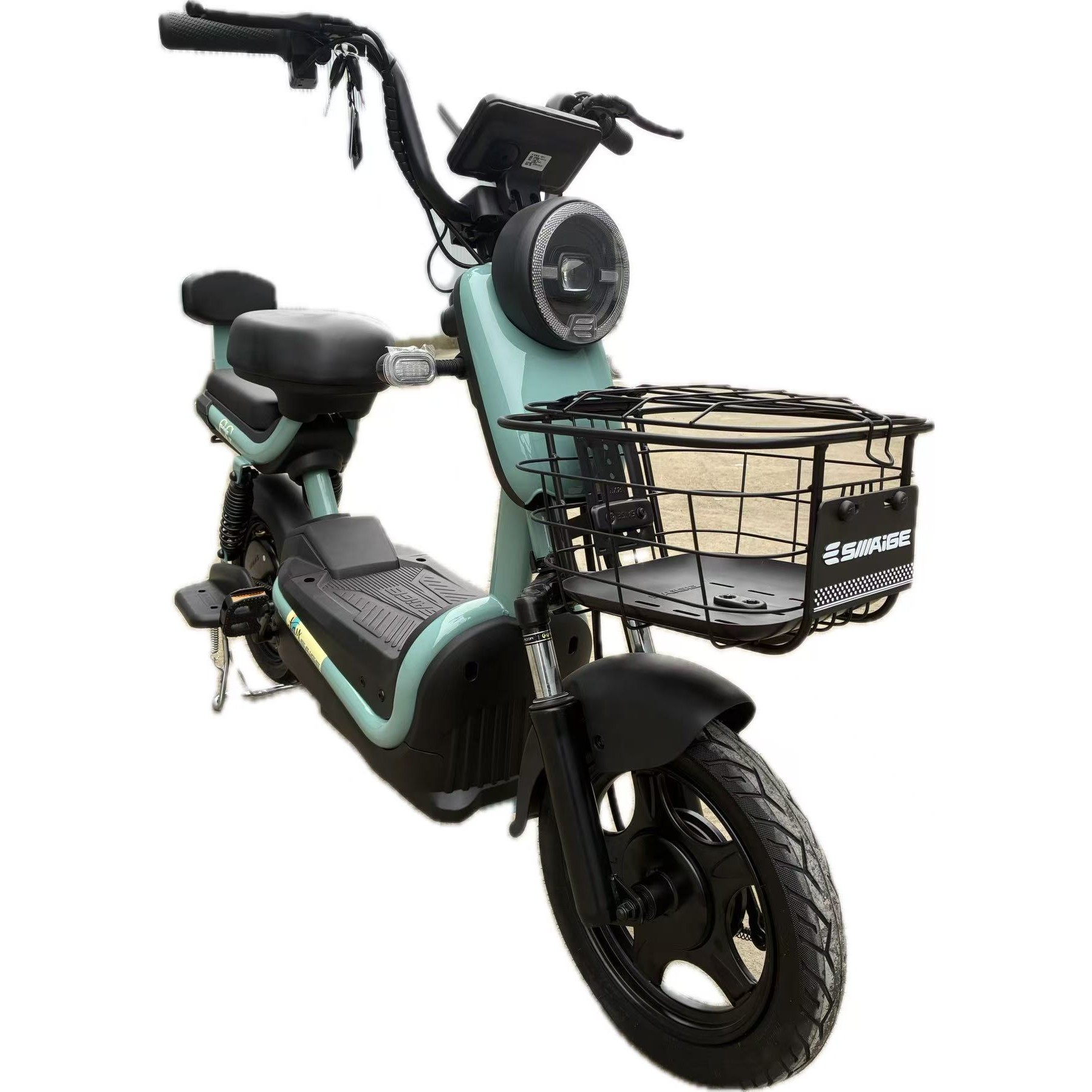 Scuter Electric KG, Saige, Fara Permis, Motor 500W, Baterie 48V20Ah, Autonomie 60km, 153x40x85 cm, Viteza Maxima 25km/h, Verde