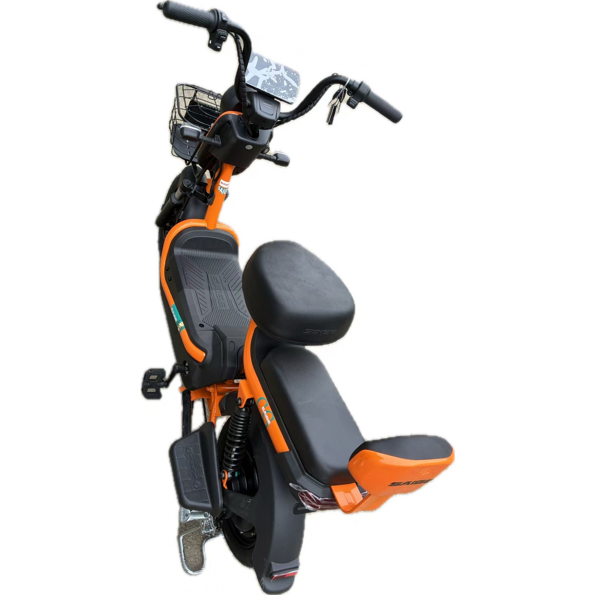 Scuter Electric KG, Saige, Fara Permis, Motor 500W, Baterie 48V20Ah, Autonomie 60km, 153x40x85 cm, Viteza Maxima 25km/h, Portocaliu