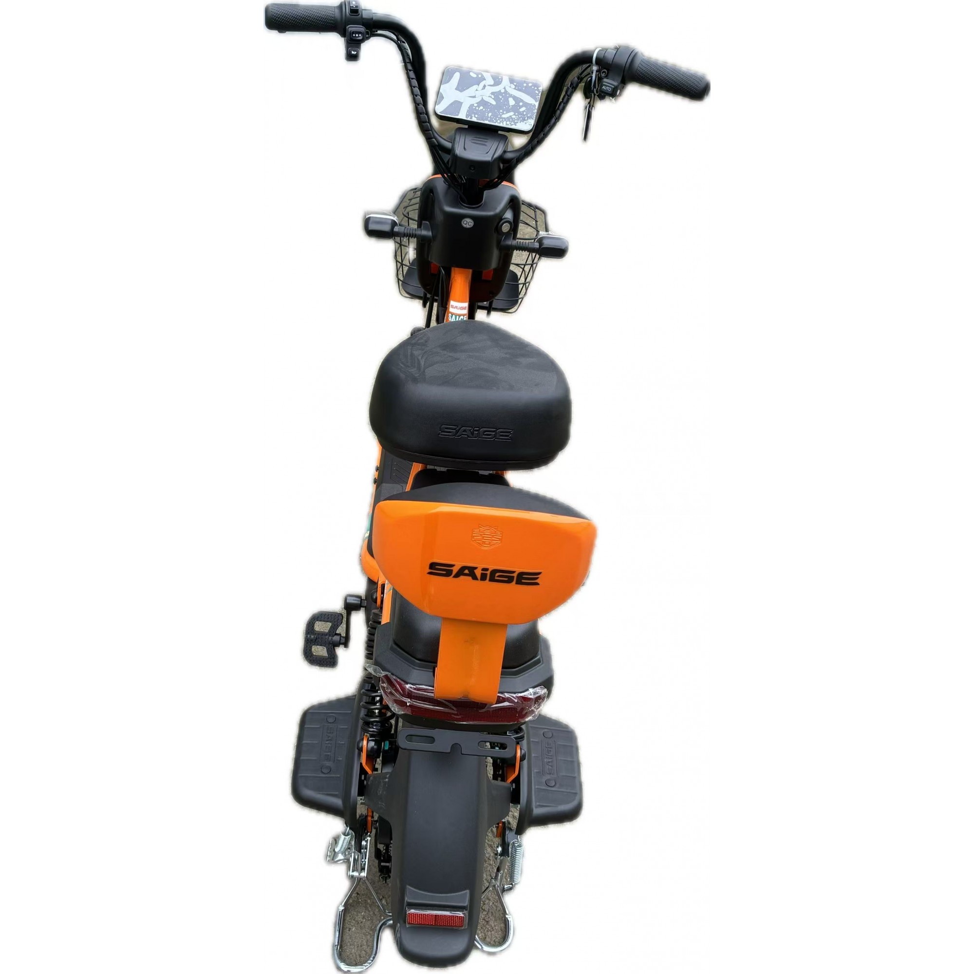 Scuter Electric KG, Saige, Fara Permis, Motor 500W, Baterie 48V20Ah, Autonomie 60km, 153x40x85 cm, Viteza Maxima 25km/h, Portocaliu