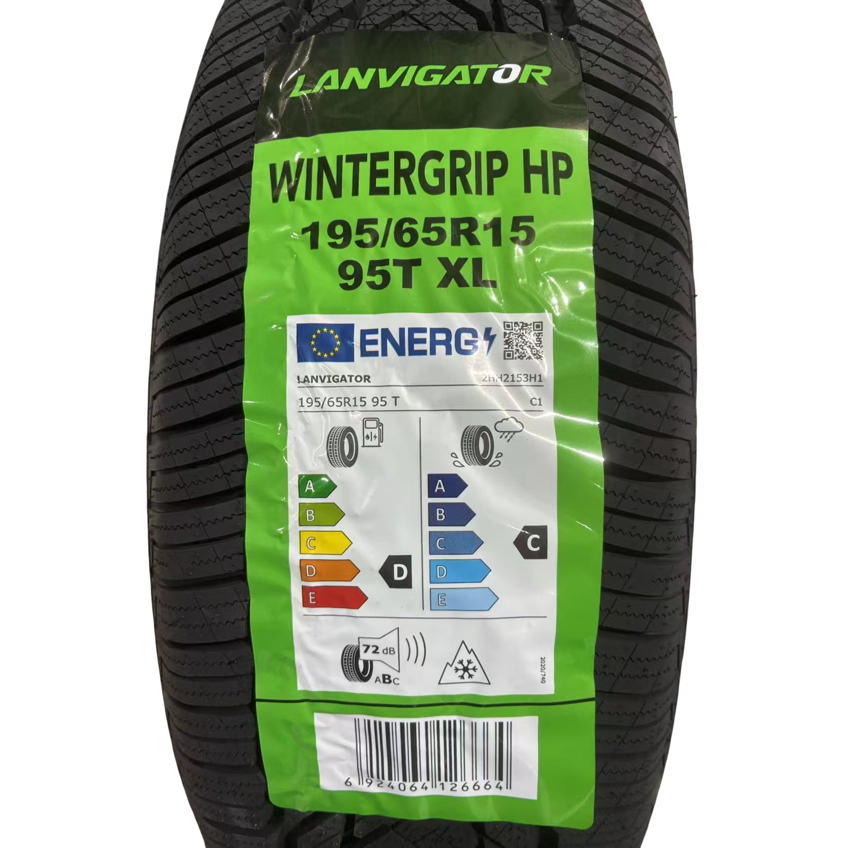 Anvelopa Iarna LANVIGATOR WINTERGRIP HP 195/65R15 95T XL, Tractiune Excelenta pe Zapada si Drum Umed, Durabilitate Sporita