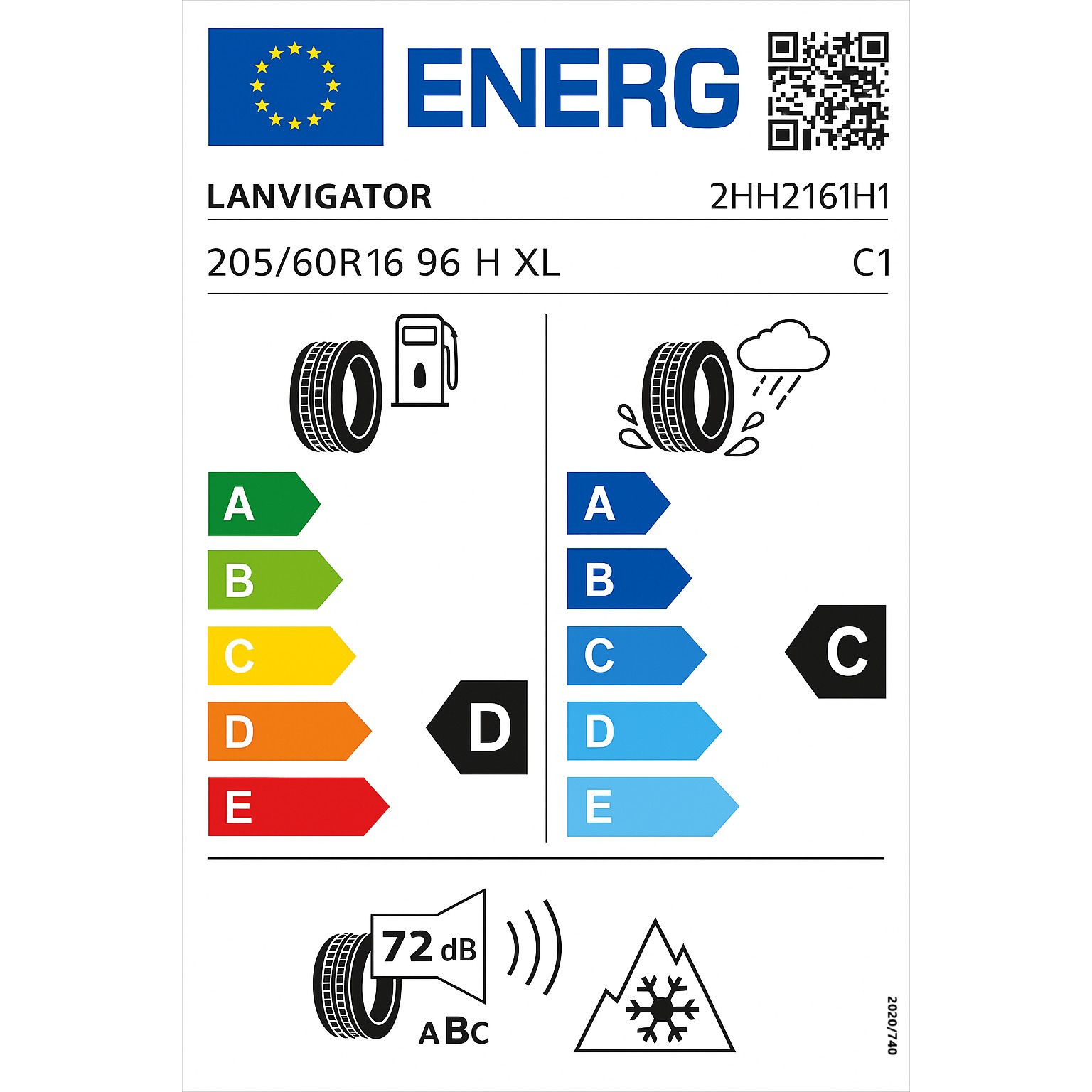 Anvelopa Iarna LANVIGATOR WINTERGRIP HP 205/60R16 96H XL, Aderenta Sporita pe Zapada si Umed, Confort si Durabilitate
