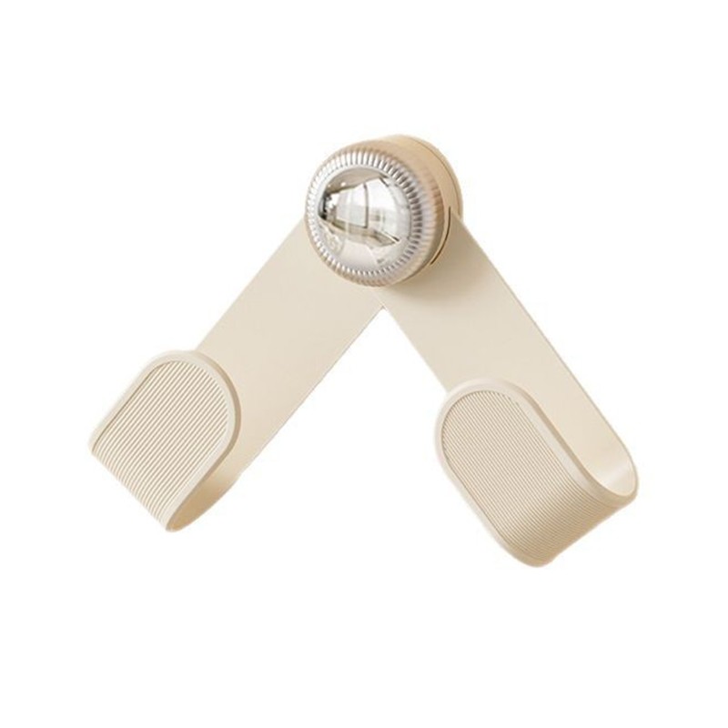 Suport pentru Capace Vase, Flippy, Suport de Depozitare pentru Capacul Oalei in Bucatarie, cu Ventuza, Usor de Montat pe Perete, 19 x 6 x 5 cm, Alb Crem