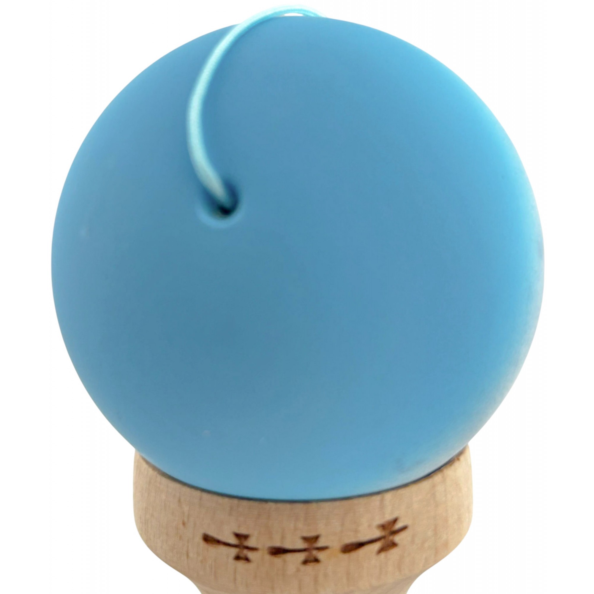 Kendama X Originala, Profesionala, Flippy, Big Cups V2, Rubber Grip cu Cupe Mari, Rulment Metalic cu Ata 55 cm, Gradient Albastru/Alb/Violet