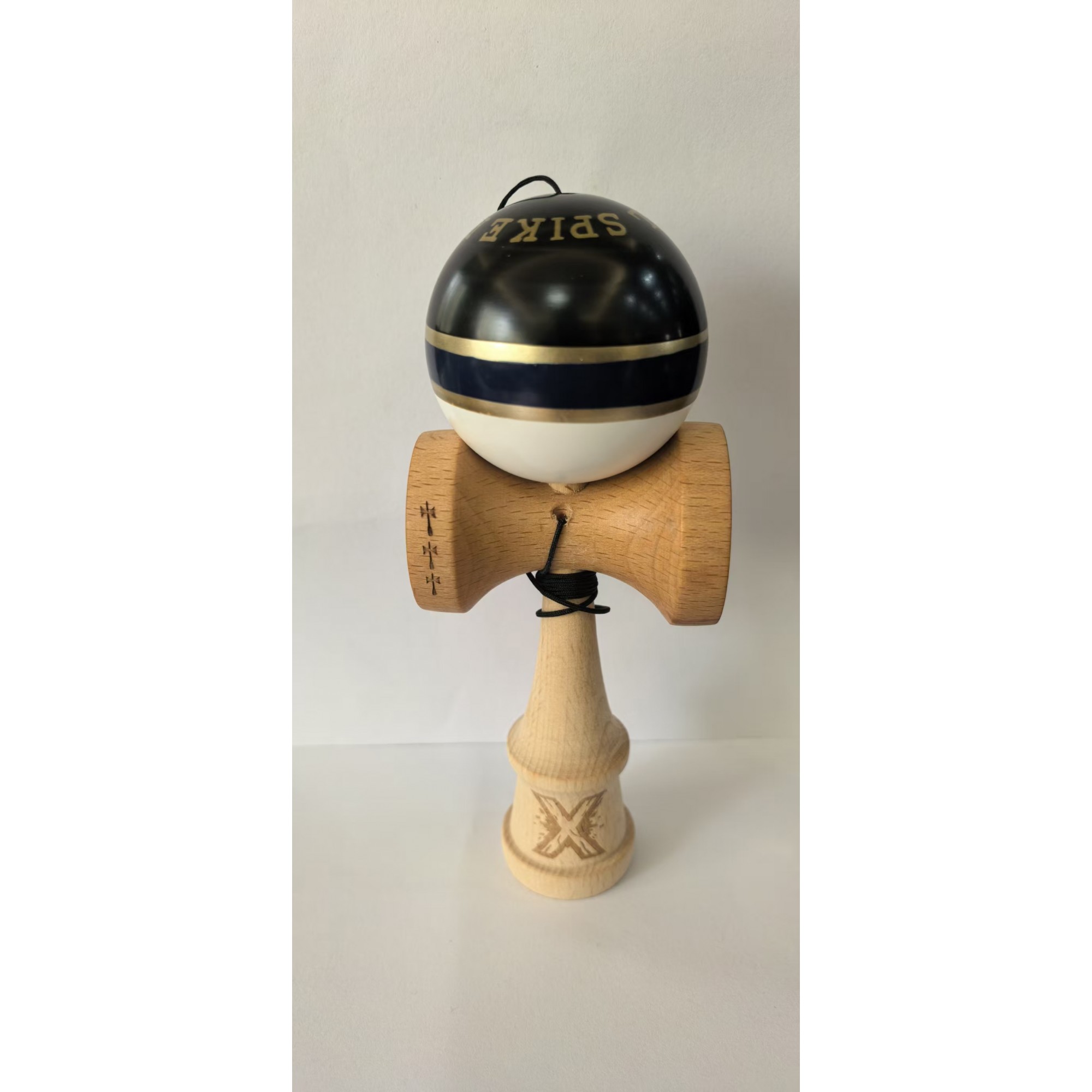 Kendama Originala X - ROYAL , Profesionala, Flippy, din Lemn, 18 cm, Sky-Silver