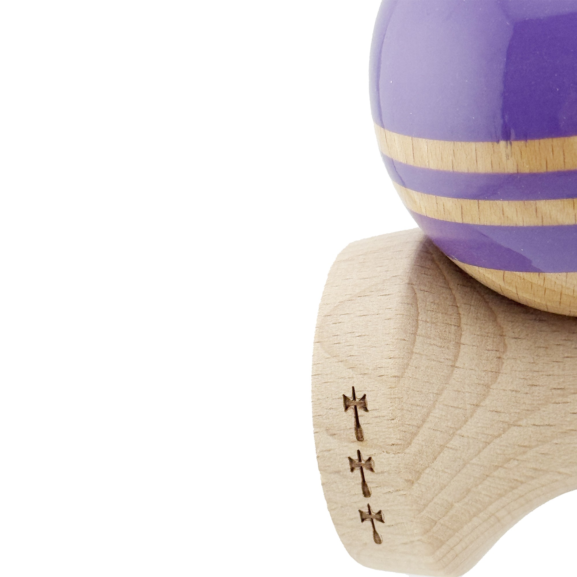 Kendama X Originala RAINBOW, Profesionala, Flippy, Cupe Mari KING SIZE V3, Super Sticky, Gaura in Baza, Rulment Metalic, din lemn 18 cm, Ata 55 cm, Indigo/Maro
