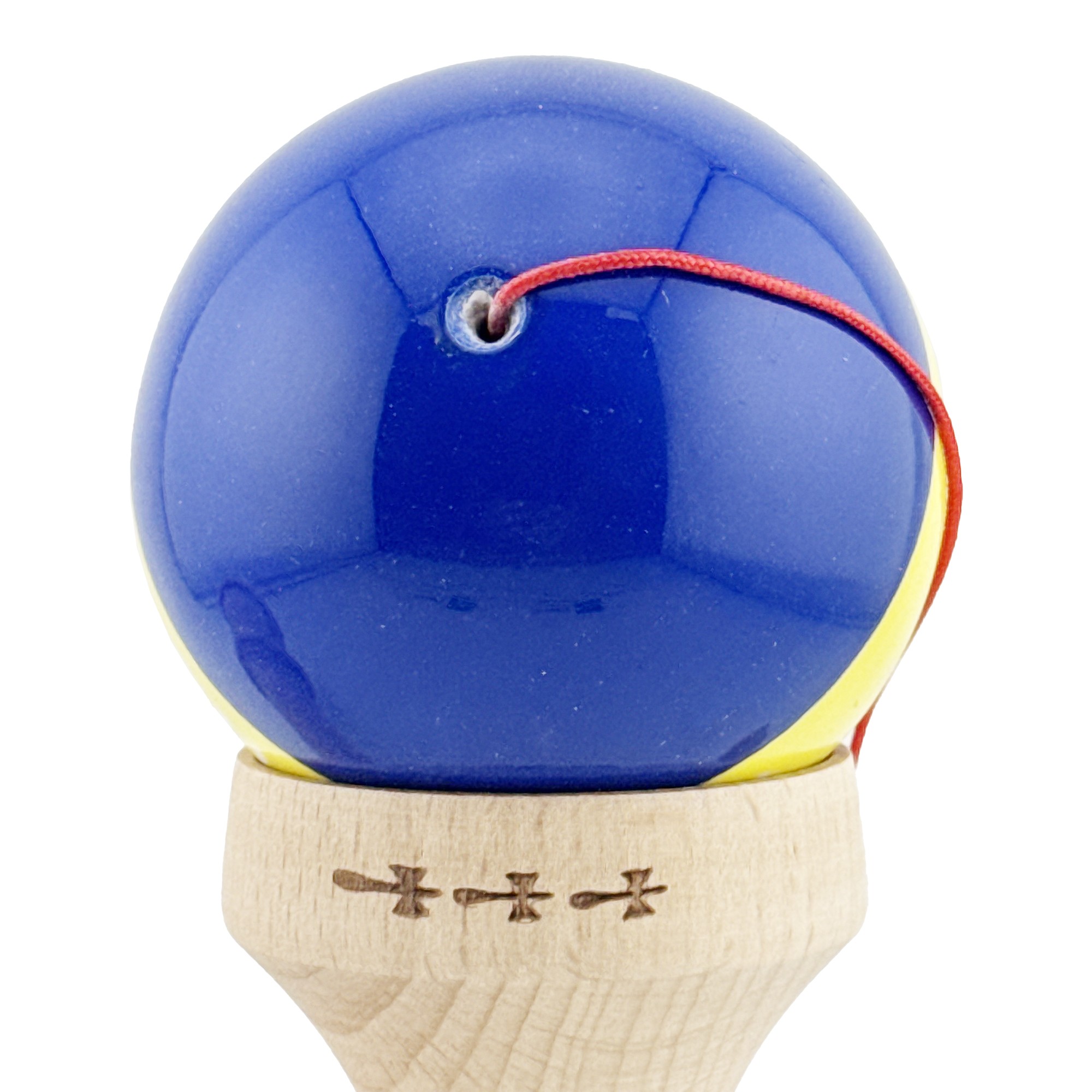 Kendama X Originala, Profesionala, Flippy, Tricolor Edition BUCURESTI, Super Sticky cu Cupe Mari KING SIZE V3, Rulment Metalic si Gaura in Baza, din Lemn 18 cm, Ata 62/65 cm, Multicolor