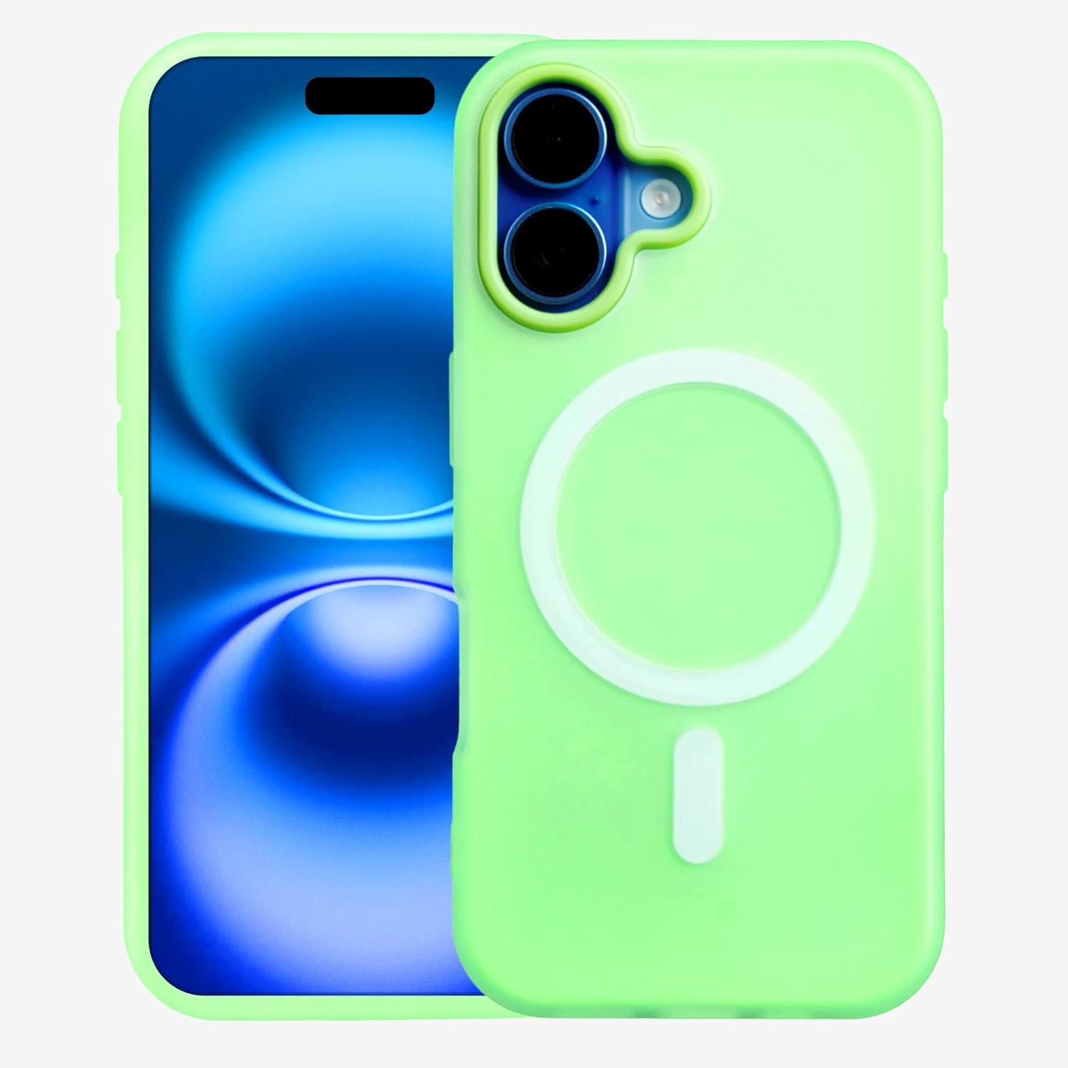 Husa Telefon Jelly Magnetic 2in1, Flippy, Compatibila cu Apple iPhone 17, din PC+TPU, Magsafe, Finisaj Mat, Verde