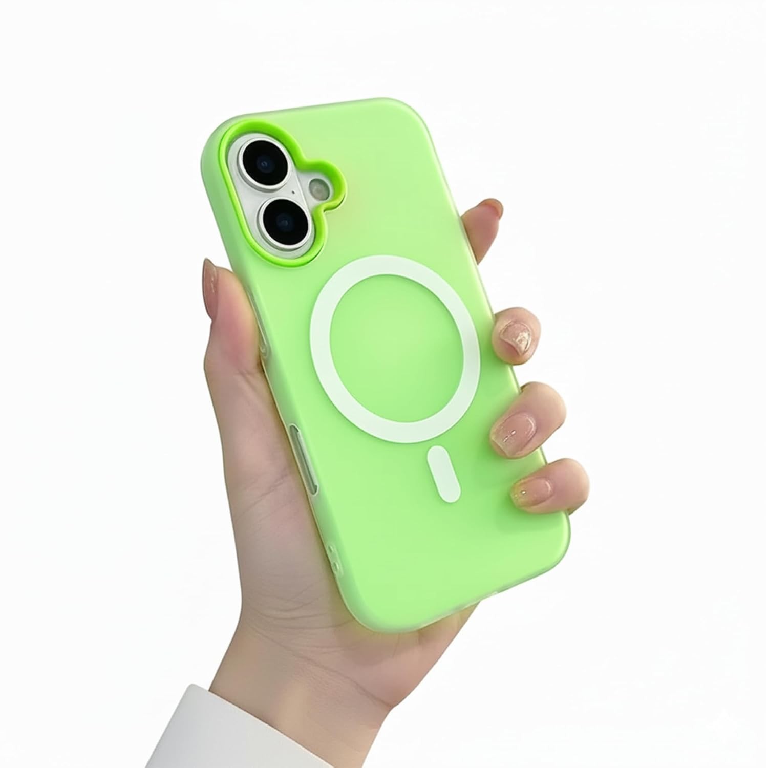 Husa Telefon Jelly Magnetic 2in1, Flippy, Compatibila cu Apple iPhone 17, din PC+TPU, Magsafe, Finisaj Mat, Verde