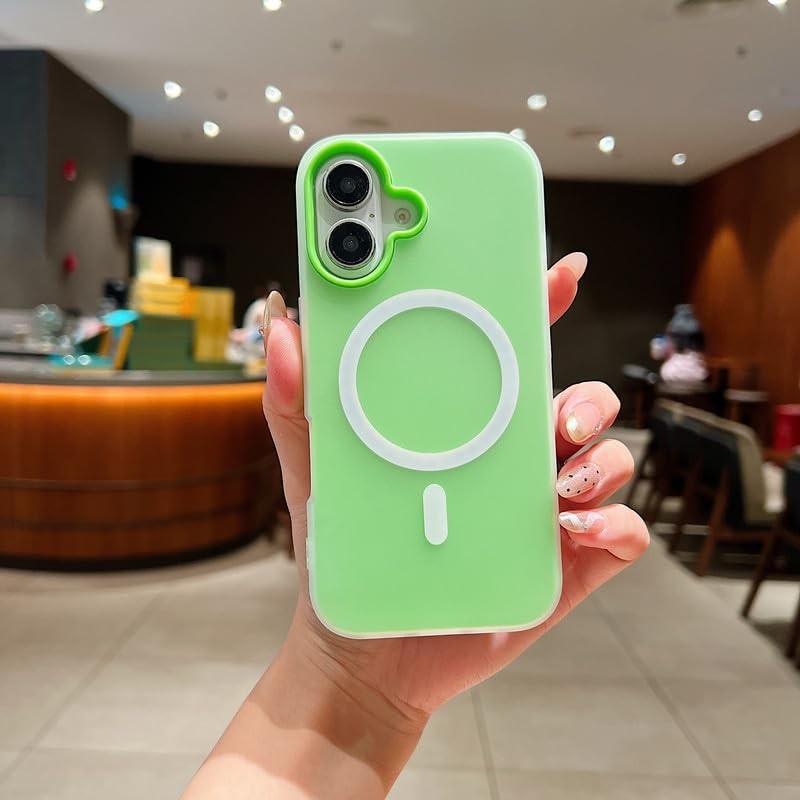 Husa Telefon Jelly Magnetic 2in1, Flippy, Compatibila cu Apple iPhone 17, din PC+TPU, Magsafe, Finisaj Mat, Verde