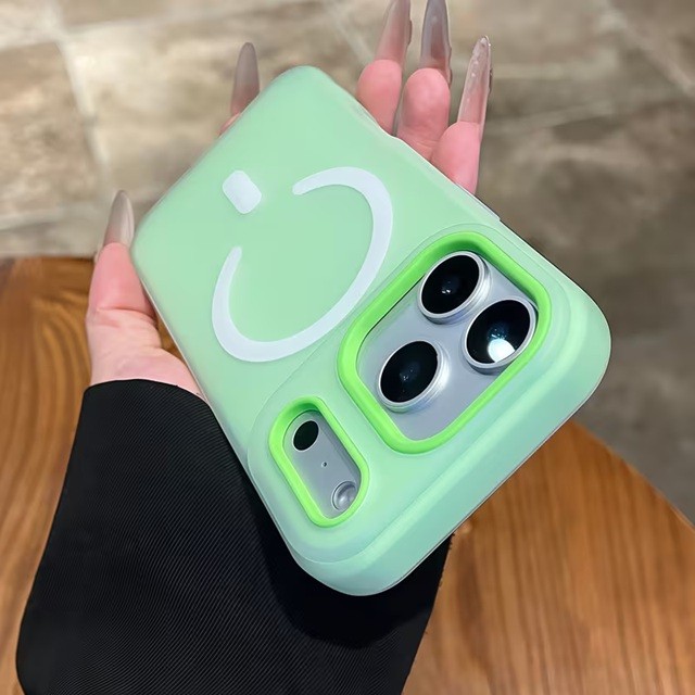 Husa Telefon Jelly Magnetic 2in1, Flippy, Compatibila cu Apple iPhone 17 Pro, din PC+TPU, Magsafe, Finisaj Mat, Verde