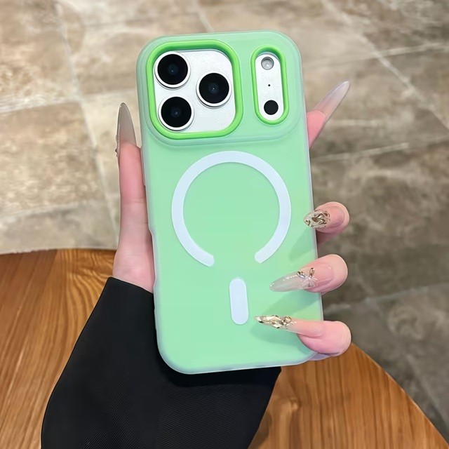 Husa Telefon Jelly Magnetic 2in1, Flippy, Compatibila cu Apple iPhone 17 Pro, din PC+TPU, Magsafe, Finisaj Mat, Verde