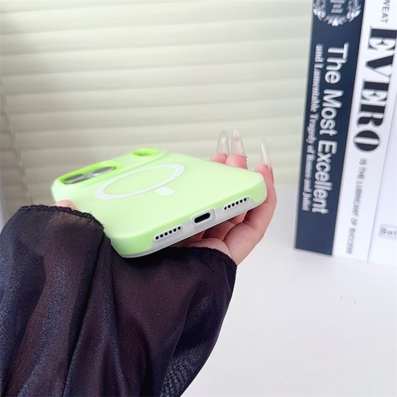 Husa Telefon Jelly Magnetic 2in1, Flippy, Compatibila cu Apple iPhone 17 Pro, din PC+TPU, Magsafe, Finisaj Mat, Verde