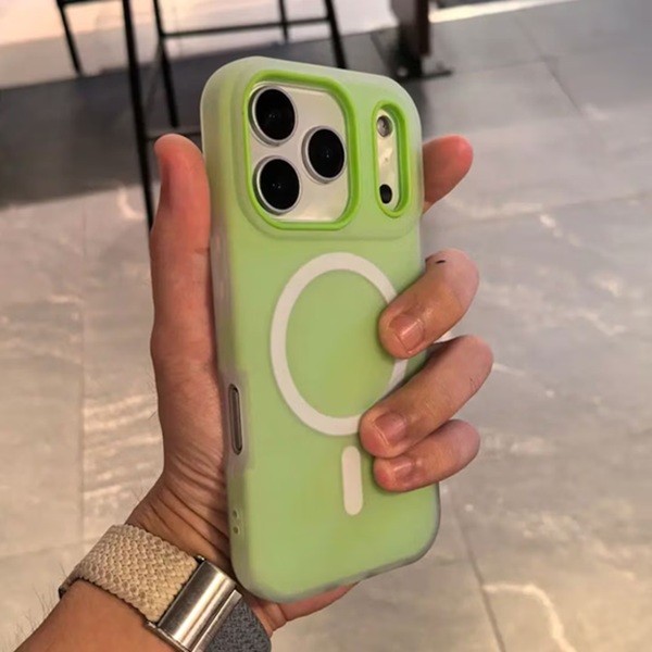 Husa Telefon Jelly Magnetic 2in1, Flippy, Compatibila cu Apple iPhone 17 Pro, din PC+TPU, Magsafe, Finisaj Mat, Verde