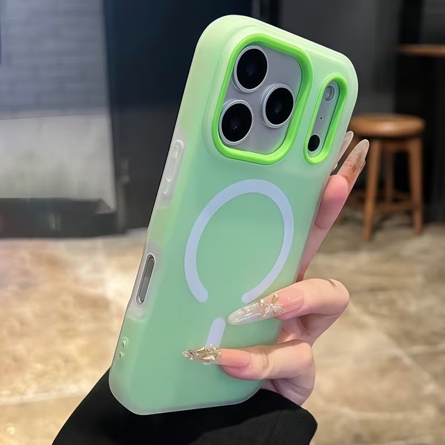 Husa Telefon Jelly Magnetic 2in1, Flippy, Compatibila cu Apple iPhone 17 Pro Max, din PC+TPU, Magsafe, Finisaj Mat, Verde
