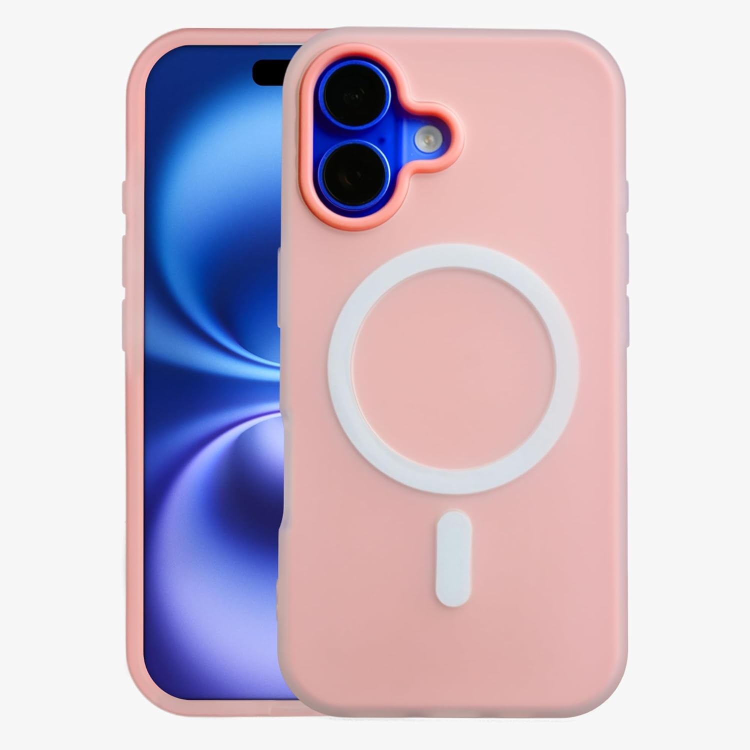 Husa Telefon Jelly Magnetic 2in1, Flippy, Compatibila cu Apple iPhone 17, din PC+TPU, Magsafe, Finisaj Mat, Roz