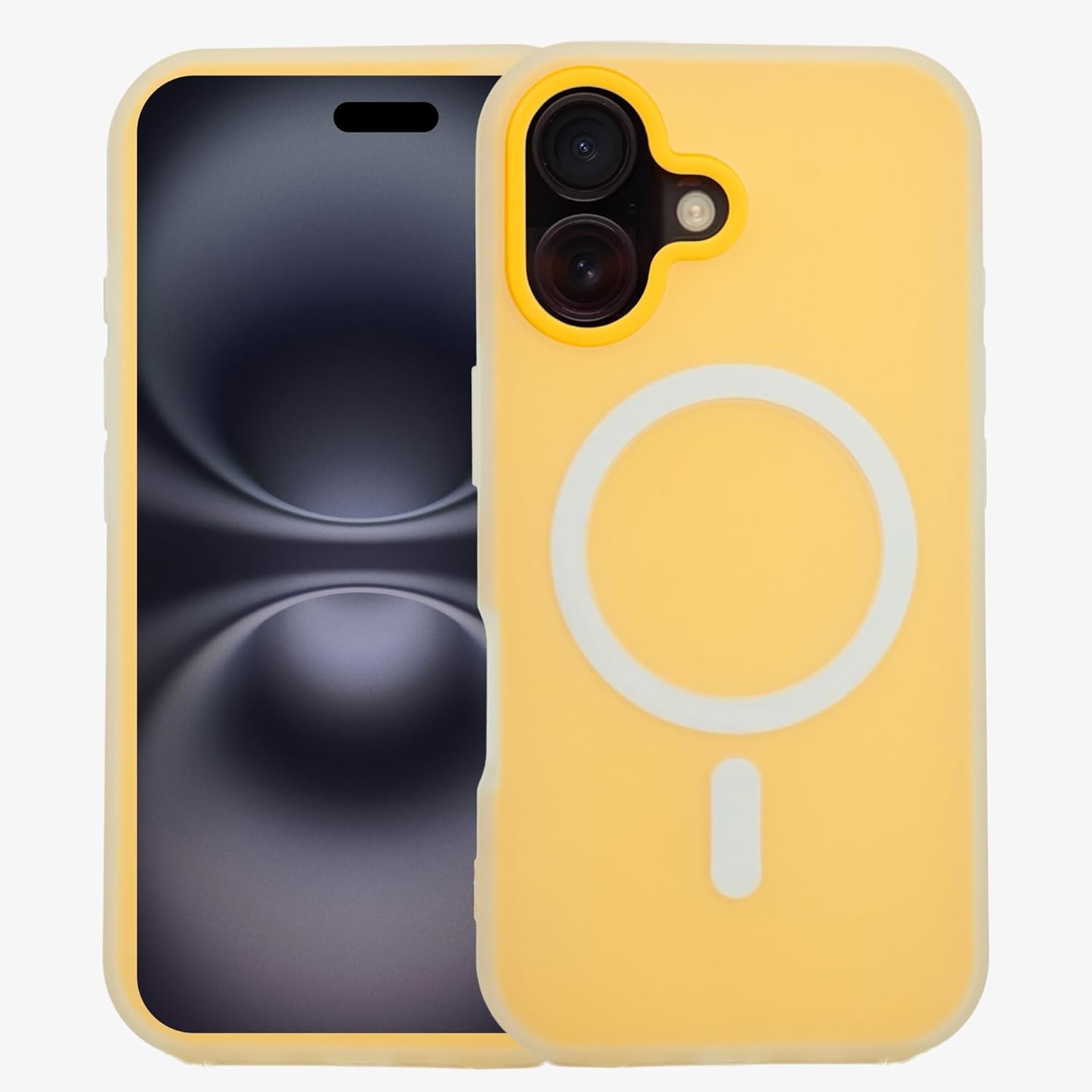 Husa Telefon Jelly Magnetic 2in1, Flippy, Compatibila cu Apple iPhone 17, din PC+TPU, Magsafe, Finisaj Mat, Portocaliu