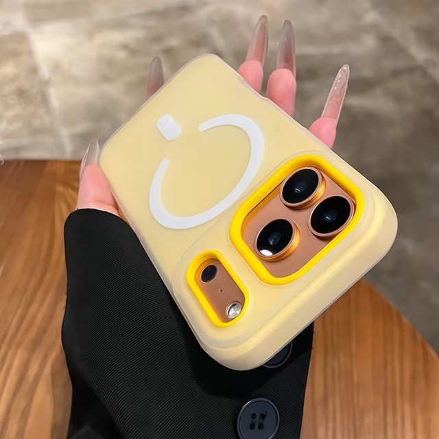 Husa Telefon Jelly Magnetic 2in1, Flippy, Compatibila cu Apple iPhone 17 Pro, din PC+TPU, Magsafe, Finisaj Mat, Portocaliu