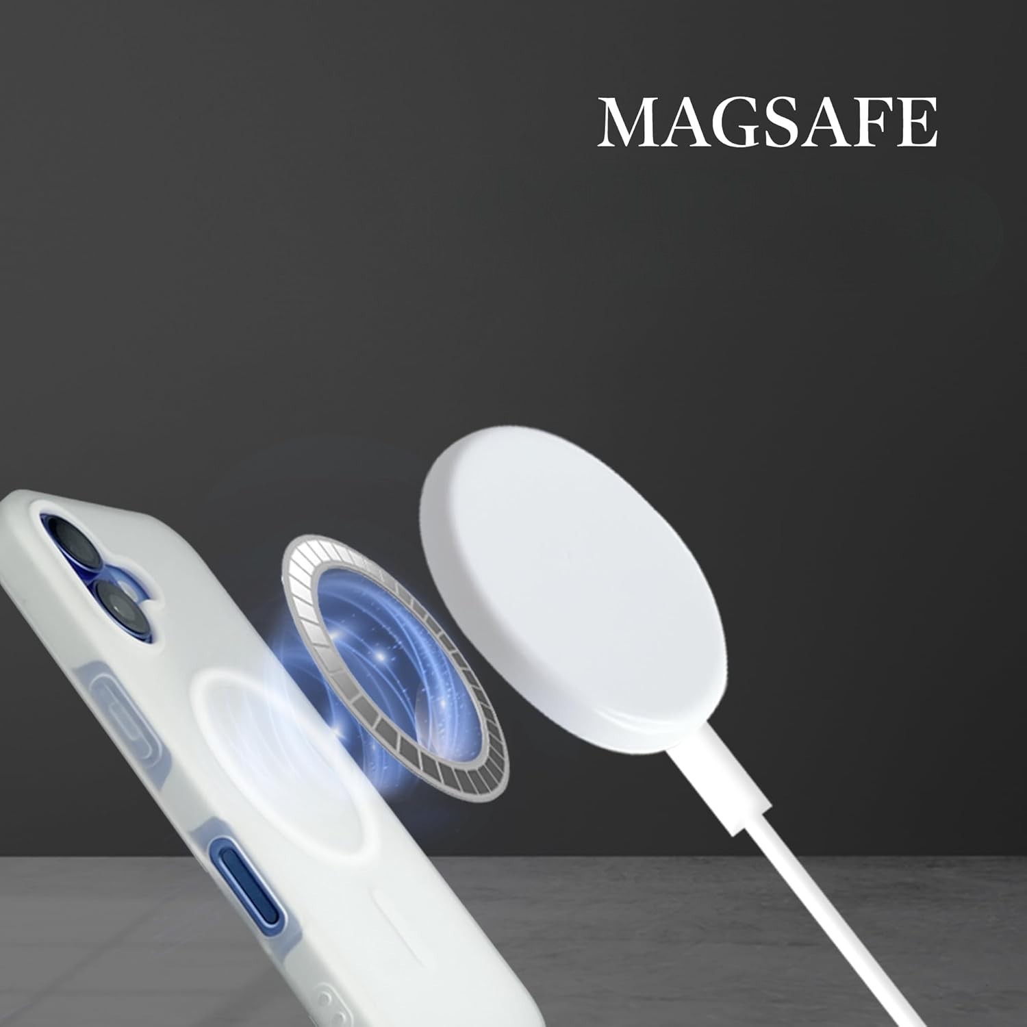 Husa Telefon Jelly Magnetic 2in1, Flippy, Compatibila cu Apple iPhone 17, din PC+TPU, Magsafe, Finisaj Mat, Alb