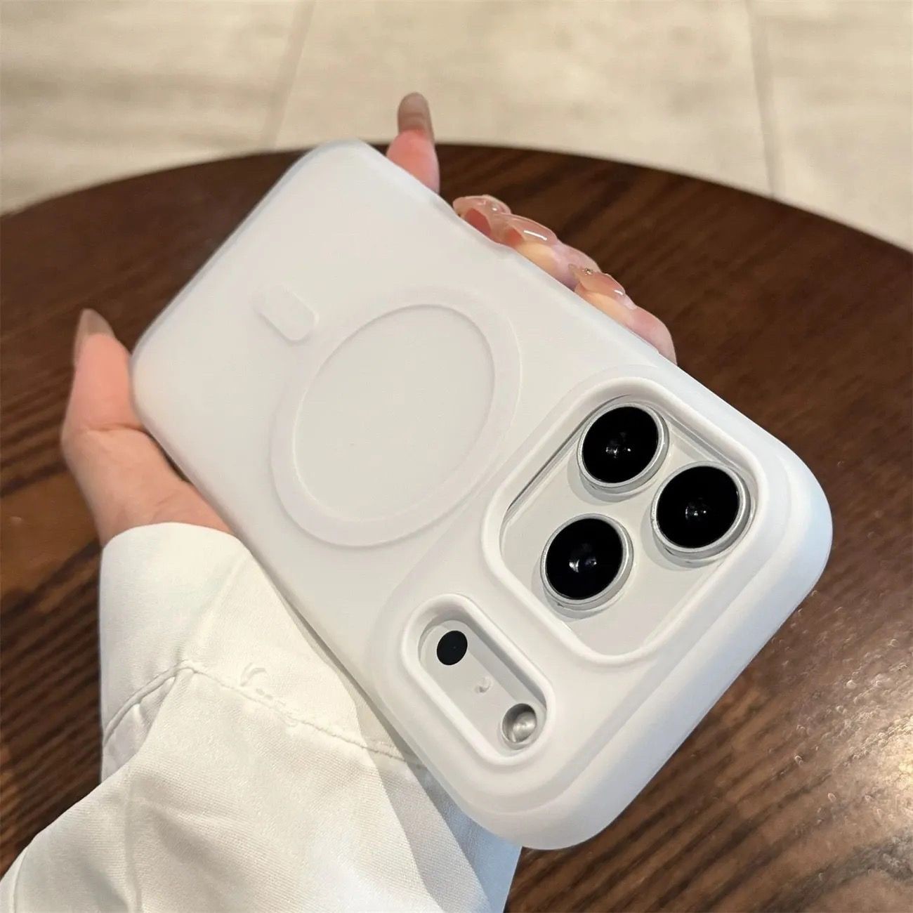 Husa Jelly Magnetic 2in1, Flippy, pentru iPhone 17 Pro, Magsafe, Alb