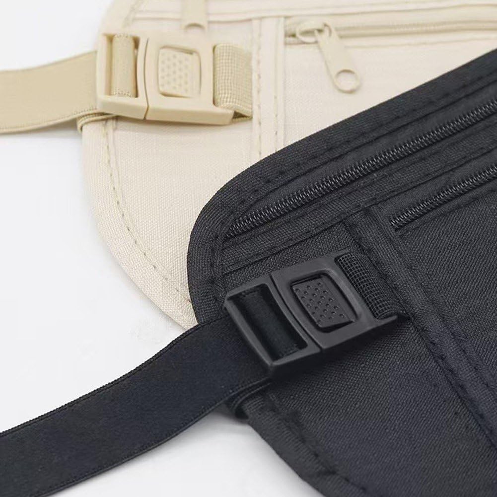 Borseta Anti-Furt, Flippy, 2 Compartimente, Reglabila, Unisex, pentru Documente, Carduri, Telefon, Negru