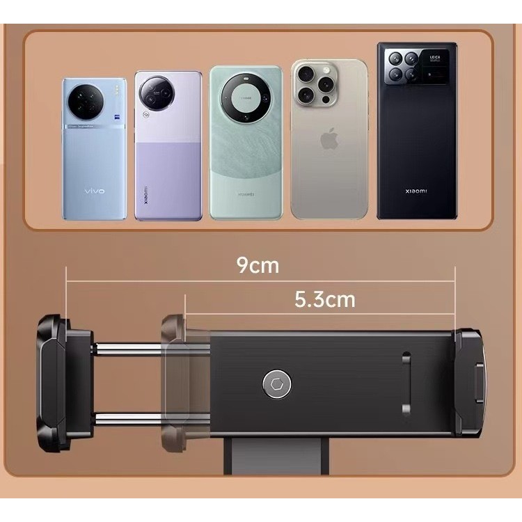 Suport pentru Telefon Mobil, Flippy, Portabil, Pliabil, Telescopic, Rotativ, din Plastic, Negru