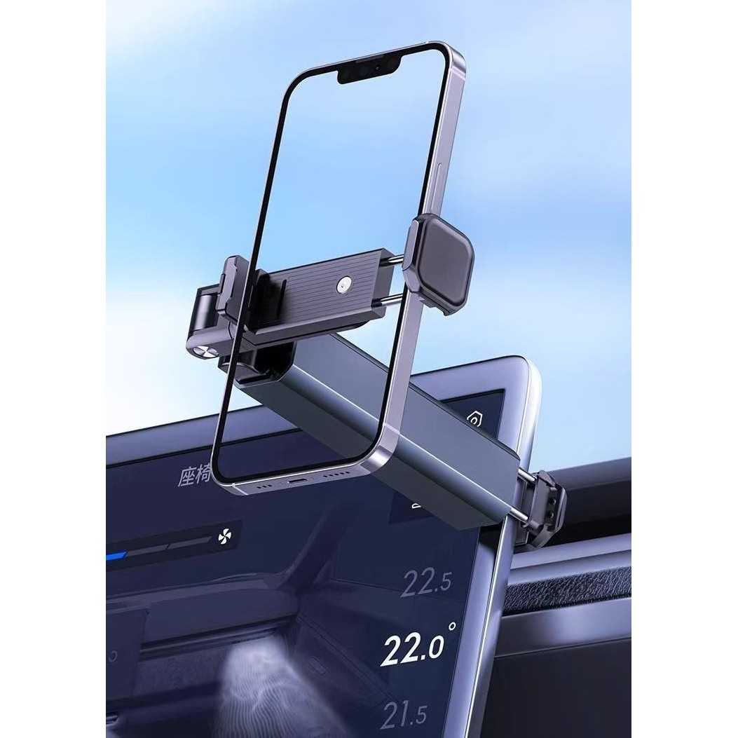 Suport pentru Telefon Mobil, Flippy, Portabil, Pliabil, Telescopic, Rotativ, din Plastic, Negru