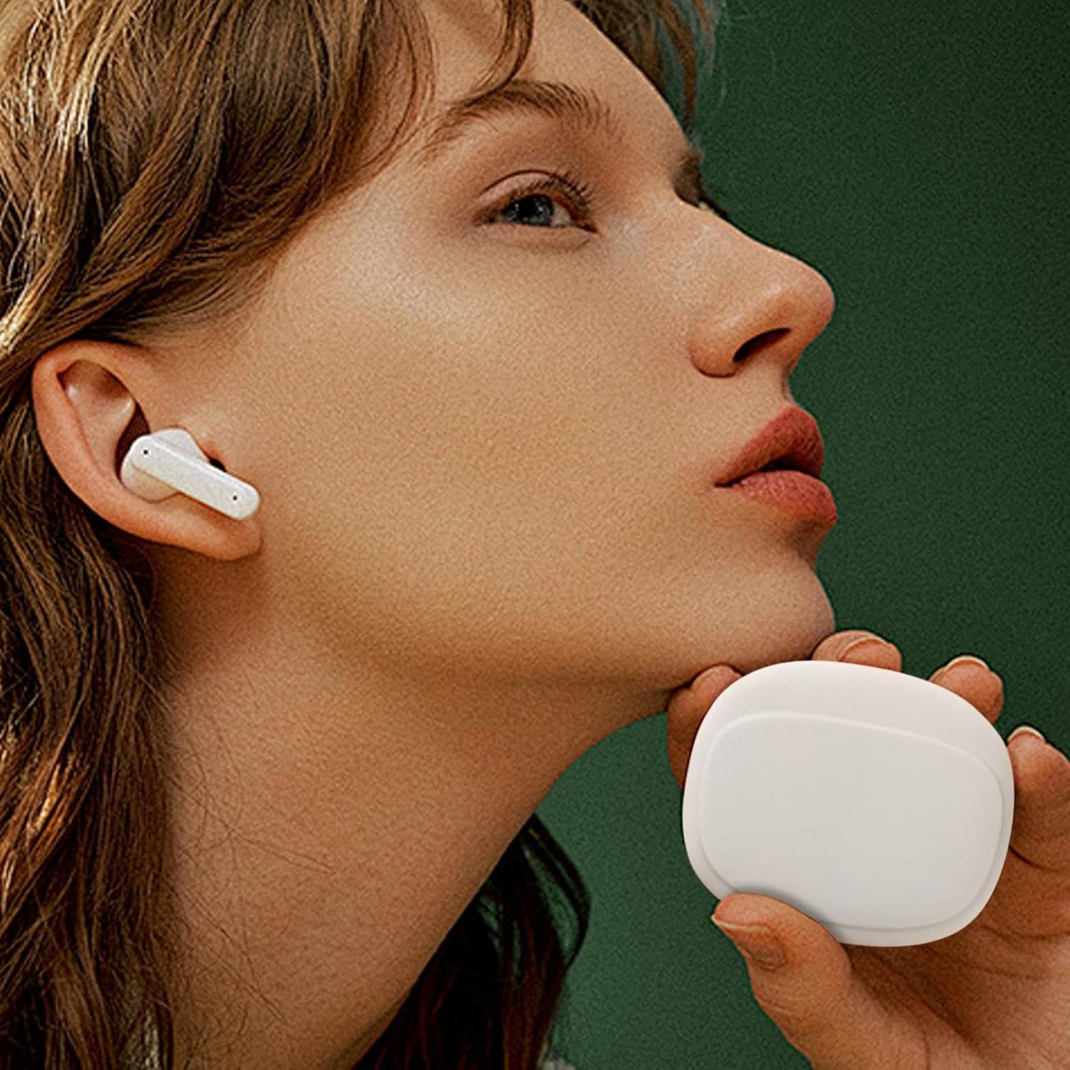 Husa din Silicon, Flippy, pentru Casti, Cabluri, Portabil, 8.5 x 10 x 2 cm, Alb