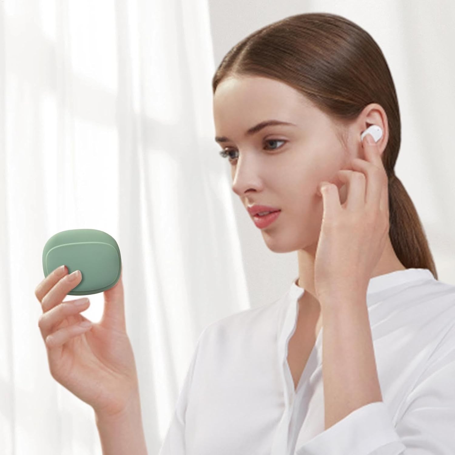 Husa din Silicon, Flippy, pentru Casti, Cabluri, Portabil, 8.5 x 10 x 2 cm, Gri